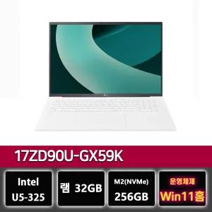 LG그램 프로 17ZD90U-GX59K 램32G 팬서레이크 U5 노트북 윈11설치