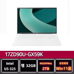 LG그램 프로 17ZD90U-GX59K 램32G 팬서레이크 U5 노트북 윈11설치 2TB교체