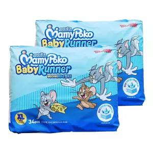 엘지 마미포코 베이비러너 팬티형 기저귀 5단계 특대형 공용 34개입 2개