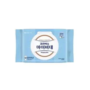 [크리넥스] 마이비데 물티슈 대용량 캡형 60매 x 1팩 클린케어 화장실용 비데용 물에녹는 비데티슈