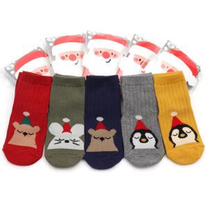 크리스마스 윈터랜드 양말 (5족) 유아 아동 산타 성탄절 선물 루돌프