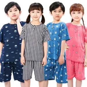 [보리보리/키즈라인]아동 냉감소재 반팔 잠옷 상하세트 유아동 주니어 남아 여아 실내복