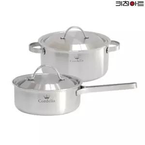 코델리아 인덕션냄비 통5중 304스텐 냄비세트 2종B 편수18+양수20