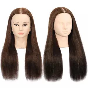 비너스가발 70%인모 20인치 혼합모 커트연습드라이용 통가발