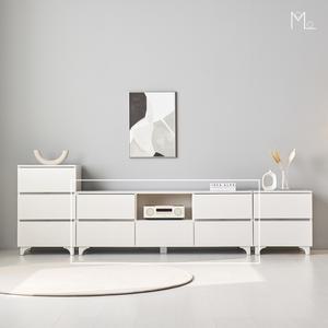 [모로] 레일린 무향변도장 1500 2단 오픈 거실장 TV장 티비다이 수납장 다용도