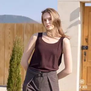 고비(GOBI) 실크 캐시미어 뷔스티에 니트탑