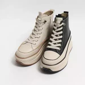 [롯데백화점]원더슈즈 캔바라 컴포트 쿠션 미끄럼방지 키높이 기모 하이탑 스니커즈 7CM P-S790