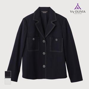 [비비올리비아] 스티치 포인트 슬림 자켓_VVCFU4M3261