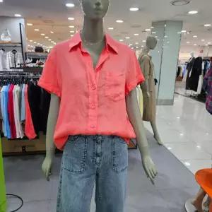 시슬리/애플아울렛/직수입 린넨 루즈핏 반팔 셔츠 4S-5BMLLQ042