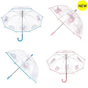 산리오 튼튼한 돔형 자동 우산 투명 우산 53 여름 장마 마이멜로디 시나모롤