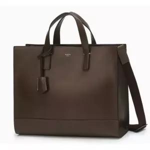 [NS홈쇼핑][헤지스ACC] 브라운 로고배색 가죽 서류가방 HJBA5F851W3[35250792]