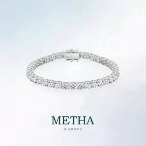 메타다이아몬드 실버925 모이사나이트 테니스 팔찌 1종(총 12.8ct)
