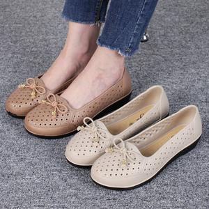 발로와 여성 할머니 여름 리본 단화 젤리슈즈 미끄럼방지 효도화