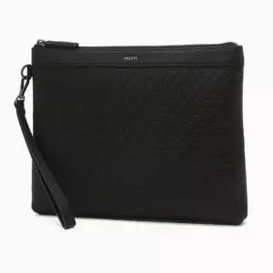 [NS홈쇼핑][헤지스ACC] HJHO6E830BK 블랙 이니셜패턴 소가죽 클러치백[35287052]