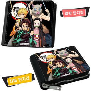 귀멸의 칼날 지퍼 지갑 반지갑 동전 카드 메모리카드 수납 탄지로 렌고쿠 젠이츠 이노스케 초등학생 중학생 14