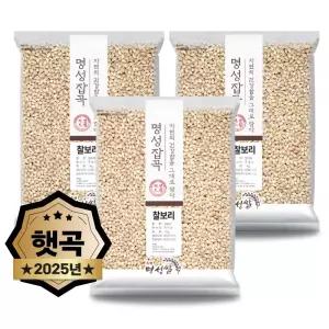 [내일도착] 25년햅곡 국산 햇 찰보리 1kg 3개
