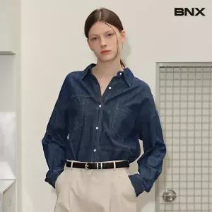 데일리 페미닌 투포켓 데님 긴팔 셔츠 (BX1BL005L0)