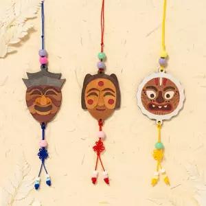 미니 전통탈 키링 만들기 팬시우드 만들기세트 전통공예 민속 미술수업 diy