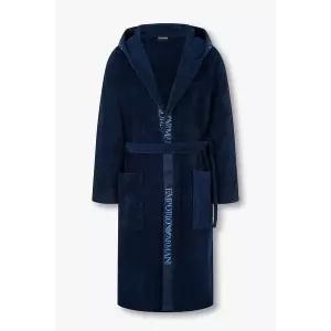 [EMPORIO ARMANI](강남점)남성 로고 트림 후디드 타월링 가운(0815341001)
