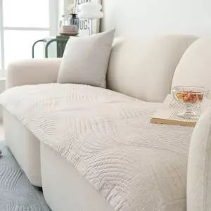 갤러리아 사계절 고밀도 60수 순면 퀄팅 3인용 소파패드 논슬립 고정바