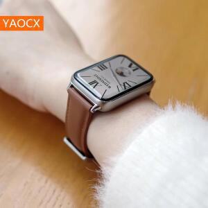 YAOCX 샤오미 밴드 9 프로 스트랩 8 클래식 패션 가죽 레드미 워치 5 4