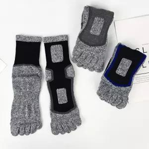 [3켤레]인따르시아 남성용 테리 통파일 발가락양말 이중쿠션 장목 겨울 등산 작업용 두꺼운 양말