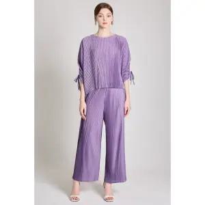 [요이츠](택가 128000원)[요이츠] 스트라이프 일자 밴딩 플리츠 팬츠_YI06WNPSL50