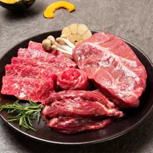 한우 투쁠세트 등심 갈비살 차돌박이 600g 구성