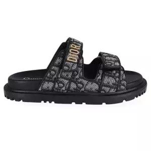 디몬트 디올 여성 Dioract 자카드 패브릭 샌들 슬리퍼(블랙) KCO264OLF 27G