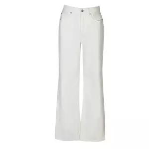 [롯데백화점]뱅뱅 여성 인밴드 화이트 루즈핏 스판 청바지 (NQM179)