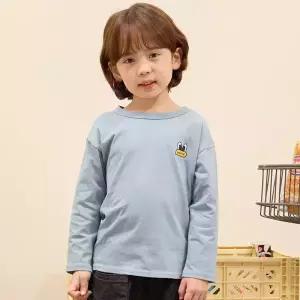 [팬콧키즈] 팝아이즈  소프트 데일리 롱슬리브(DUST BLUE)