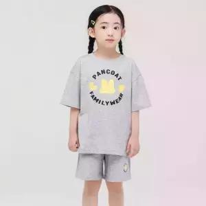 [팬콧키즈] 빅로고 스템핑 젤라또 상하복(MELANGE GREY)