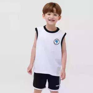 [팬콧키즈] 팝돌핀 슬리브리스 셋업(BLACK)