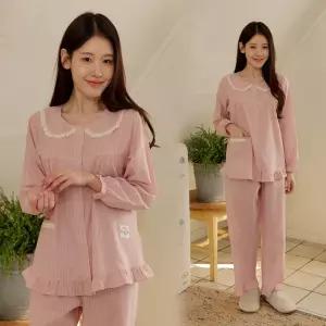 코지이지 CG8124 순면 베인ST9부상하세트 여성잠옷파자마