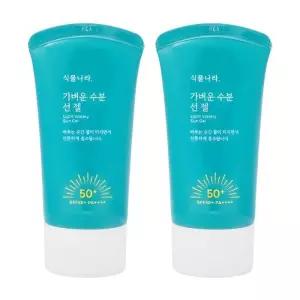 식물나라 가벼운 수분 선 젤 선크림 60ml 2개