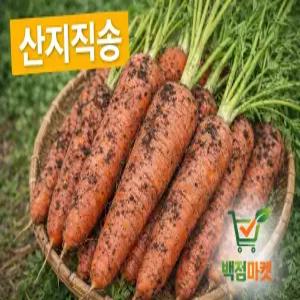 백점마켓 엄선 국산 햇당근 신선한 흙당근_왕_2kg,3k,5k,10k