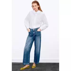 [국내배송] 자라 ZARA 피터팬 칼라 셔츠 - 화이트 956653