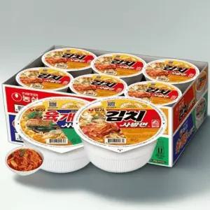 육개장사발면 김치 24개입 컵 라면박스 육개장 김치 라면