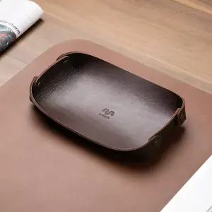 무에뜨 국내생산 통가죽 사각 펜 트레이 연필 정리용품