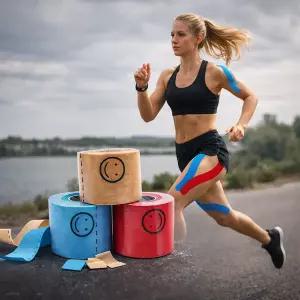 티에스 스마일 키네시오테이프 5cmx5m 1롤 베이지 블루 레드