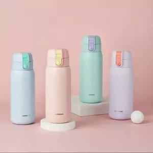 [본사] 스쿨핏 코튼캔디 원터치 텀블러 370ml 1+1 세트 컬러교차 선택가능)