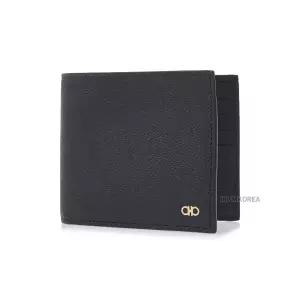 [페라가모] SS25 남성 간치니 반지갑 66 1457 NERO 0775650 116883