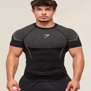 짐 GYM SHARK 반팔 패턴 컴프레션 6컬러 티셔츠