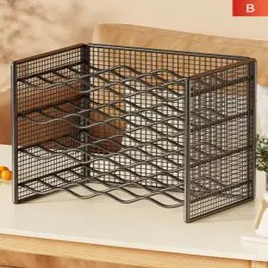 대용량 단조 철제 주방 컵정리 선반 다단식 와인랙 컵걸이 컵보관함 다용도 수납랙