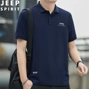 JEEP SPIRIT 남성 반팔 카라티 폴로셔츠 여름 골프웨어 캐주얼 데일리 티셔츠