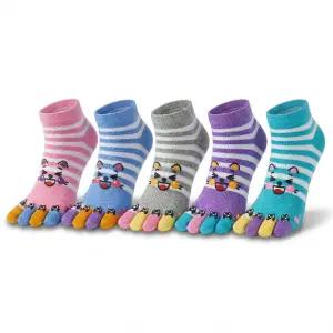 더엘피스 여성 실리콘 귀여운 캐릭터 단목 발가락 양말