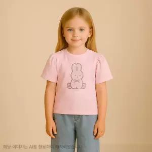 [롯데백화점]로엠걸즈 스팽글 반팔티셔츠RGRA2548C