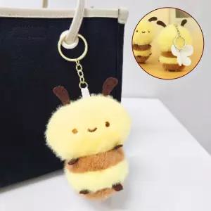 가방고리 꿀벌 키링 털인형 백참 펜던트 파우치 자동차키 뽀글이 장식