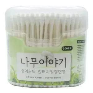 [셀러에이드]나무이야기 종이스틱원터치원형면봉 300EA_7635