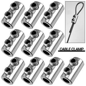 5/10/20/50/100pcs 1.5/2/3mm 스틸 와이어 로프 케이블 클램프 금속 구리 클립 스테인레스 슬링 도구 고정